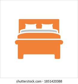 Bed,Hotel Flat Icon Vector Logo Vorlage Illustration