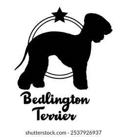 Bedlington Terrier dog silhouette,  dog, dog breeds, logo, vector, silhouette, logo design, animal, illustration, icon, sign, design, black,  symbol, pet