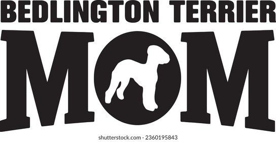 Bedlington Terrier Mom Word Vektorgrafik