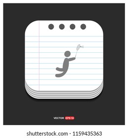 Bedminton Player Icon - Free vector icon