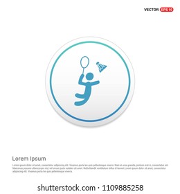 Bedminton Player Icon Hexa White Background icon template - Free Vector Icon