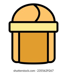 Bedouin headwear icon outline vector. Arabic desert. Islamic culture color flat