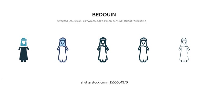 bedouin icon in different style vector illustration. two colored and black bedouin vector icons designed in filled, outline, line and stroke style can be used for web, mobile, ui