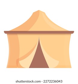 Bedouin tent icon cartoon vector. Camp desert. Camel arab