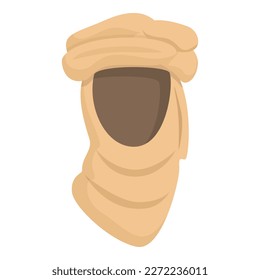 Bedouin turban scarf icon cartoon vector. Ethnic house. Tree holy