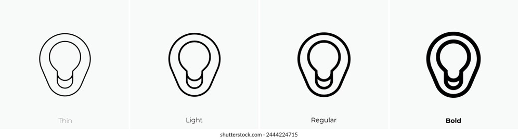 bedpan icon. Thin, Light Regular And Bold style design isolated on white background