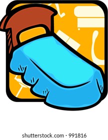 Bed.Pantone colors.Vector illustration