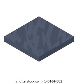 Bedrock soil icon. Isometric of bedrock soil vector icon for web design isolated on white background