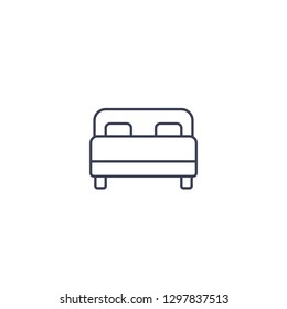 bedroom, bed line icon