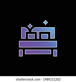 Bedroom blue gradient vector icon