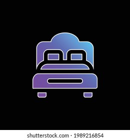 Bedroom blue gradient vector icon