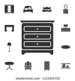Bedroom Cabinet icon. Simple element illustration. Bedroom Cabinet symbol design from Home Furniture collection set. Can be used for web and mobile on white background