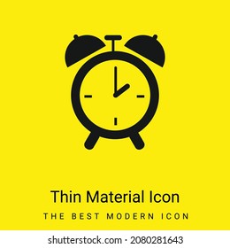 Bedroom Circular Alarm Clock Tool minimal bright yellow material icon