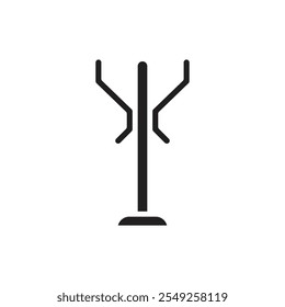 Bedroom Coat Hanger Filled Icon Vector Illustration