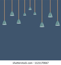 Bedroom corner and lamp Illustrations and Vectors