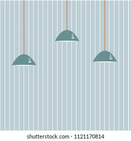 Bedroom corner and lamp Illustrations and Vectors