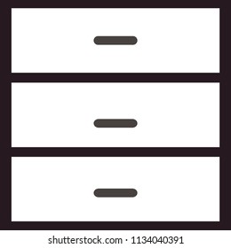 bedroom cupboard icon.Vector