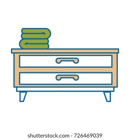 bedroom drawer with clothes