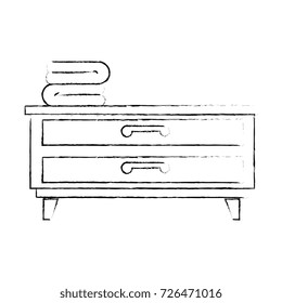 bedroom drawer with clothes