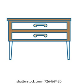 bedroom drawer isolated icon