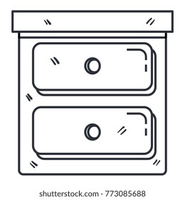 bedroom drawer isolated icon