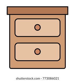 bedroom drawer isolated icon