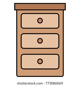 bedroom drawer isolated icon