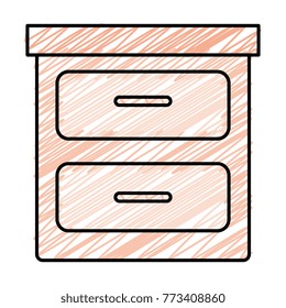bedroom drawer isolated icon