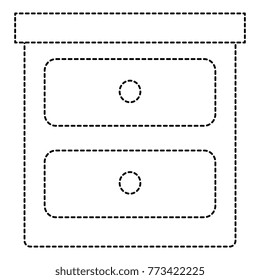 bedroom drawer isolated icon