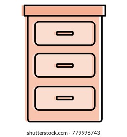 bedroom drawer isolated icon