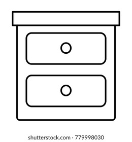 bedroom drawer isolated icon