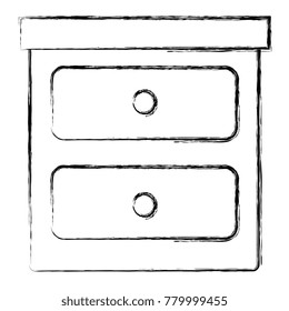 bedroom drawer isolated icon