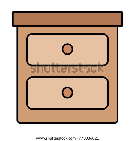 bedroom drawer isolated icon
