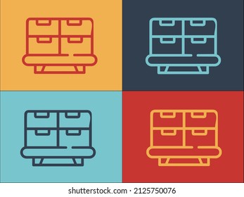 Bedroom Drawer Logo Template, Simple Flat Icon of home,room,bedroom