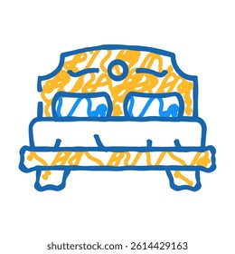 bedroom furniture doodle icon sketch vector. bedroom furniture sign. isolated symbol illustration