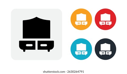 Bedroom furniture icon illustration isolated vector sign symbol