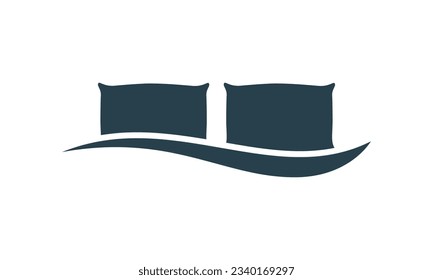 Bedroom furniture vector design. Mattress logotype