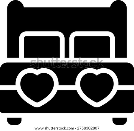 bedroom glyph icon illustration vector
