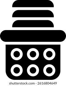 Bedroom Hamper Glyph Vector Icon Design