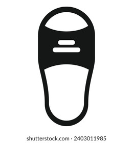 Bedroom home slippers icon simple vector. Winter object flip. Fun floor