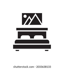 Bedroom hygiene vector solid icon style illustration. EPS 10 file