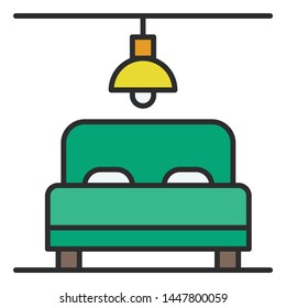 Bedroom icon, bed icon you use your project. Real estate, property, city, home, building, house, street,