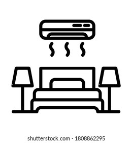 Bedroom icon design on white background