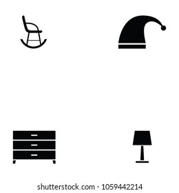bedroom icon set