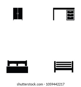 bedroom icon set