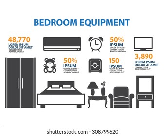 Bedroom icon set Infographic 