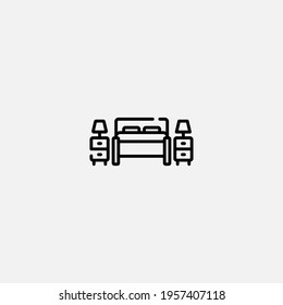 Bedroom icon sign vector,Symbol, logo illustration for web and mobile