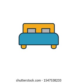 Bedroom icon. Simple element from real estate icons collection. Creative Bedroom icon ui, ux, apps, software and infographics.