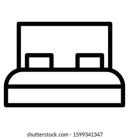 Bedroom icon vector illustration logo template for many purpose. Isolated on white background.
