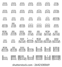 bedroom icon vector illustration. icon sign symbol simple perfect design. bedroom interior, modern bedroom